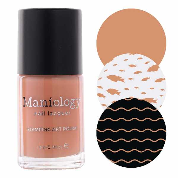 Nail polish swatch / manicure of shade Maniology Apricot kisses