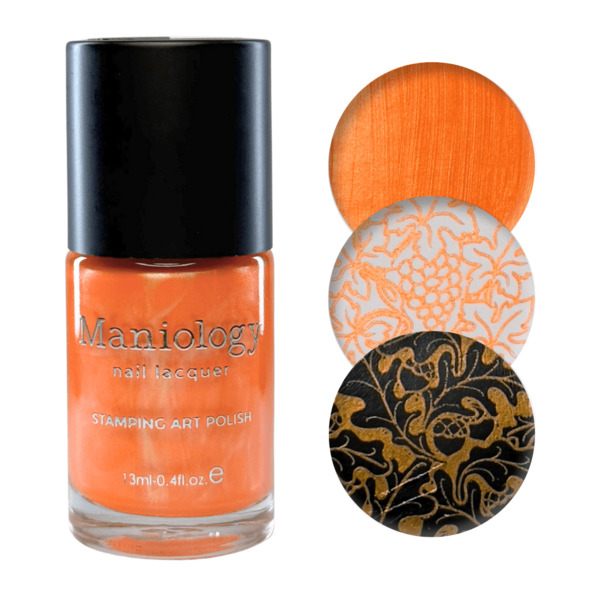 Nail polish swatch / manicure of shade Maniology Tangerine Taffeta