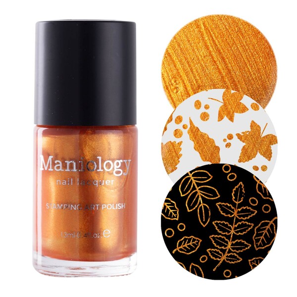 Nail polish swatch / manicure of shade Maniology Persimmon