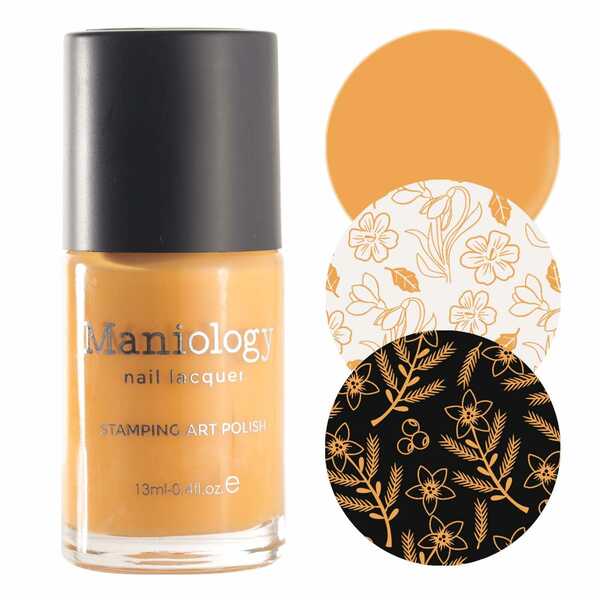 Nail polish swatch / manicure of shade Maniology Yuletide Yellow