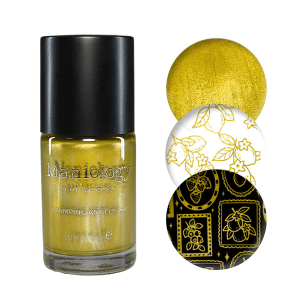 Nail polish swatch / manicure of shade Maniology Lemon Zest