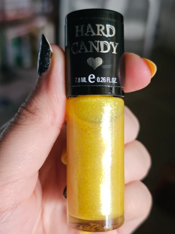 Nail polish swatch / manicure of shade Hard Candy Shot of Lemon