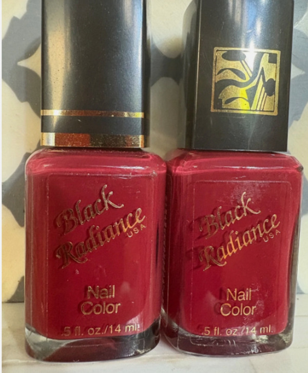 Nail polish swatch / manicure of shade Black Radiance Black Rose