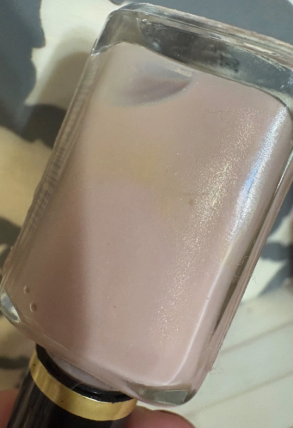 Nail polish swatch / manicure of shade Black Radiance Barely Pink