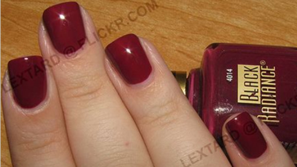 Nail polish swatch / manicure of shade Black Radiance Brandywine