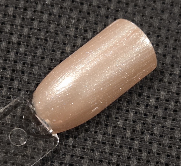 Nail polish swatch / manicure of shade Pear Nova Intershellactic