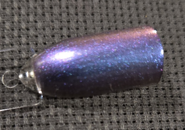 Nail polish swatch / manicure of shade Morovan Blue purple duochrome