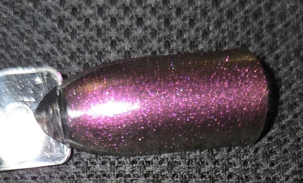 Nail polish swatch / manicure of shade Morovan Burgundy orange duochrome