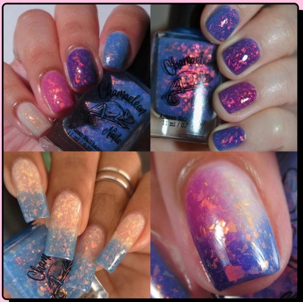 Nail polish swatch / manicure of shade Chamaeleon Nails Landslide of Light