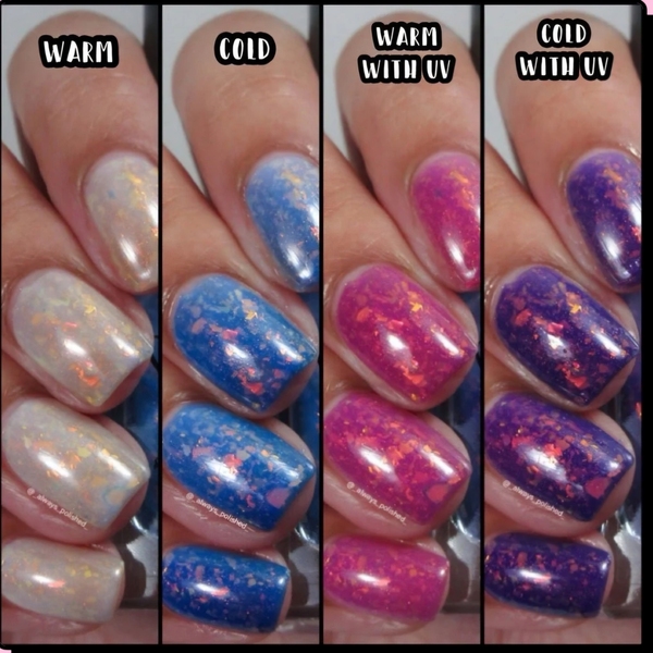 Nail polish swatch / manicure of shade Chamaeleon Nails Landslide of Light