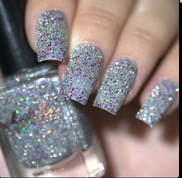 Nail polish swatch / manicure of shade Whatcha Indie Polish Rain and Colors