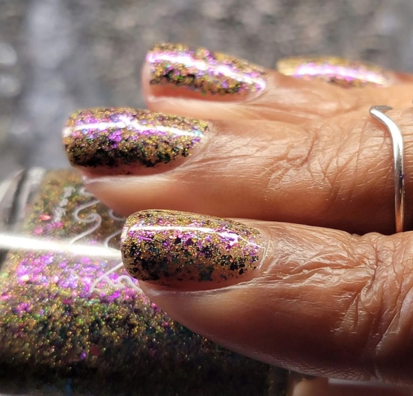 Nail polish swatch / manicure of shade Great Lakes Lacquer My Ashes When They Cremate Me