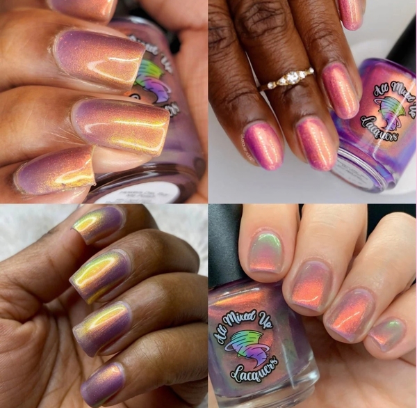Nail polish swatch / manicure of shade All Mixed Up Lacquers Flowers Die Buy Me Polish 2.0