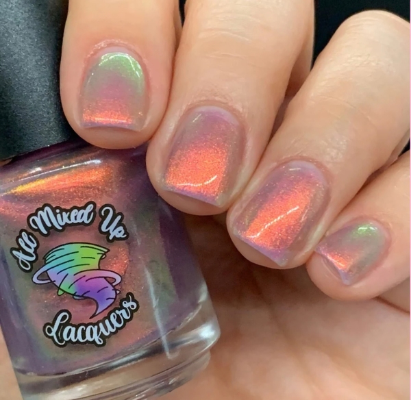 Nail polish swatch / manicure of shade All Mixed Up Lacquers Flowers Die Buy Me Polish 2.0