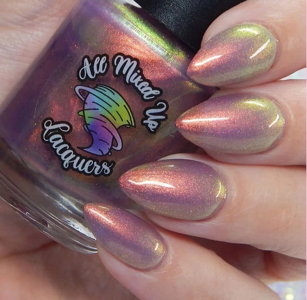 Nail polish swatch / manicure of shade All Mixed Up Lacquers Flowers Die Buy Me Polish 2.0