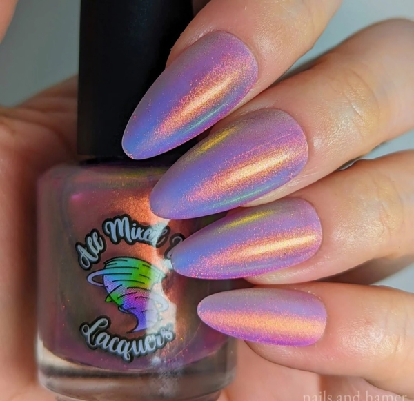 Nail polish swatch / manicure of shade All Mixed Up Lacquers Flowers Die Buy Me Polish 2.0