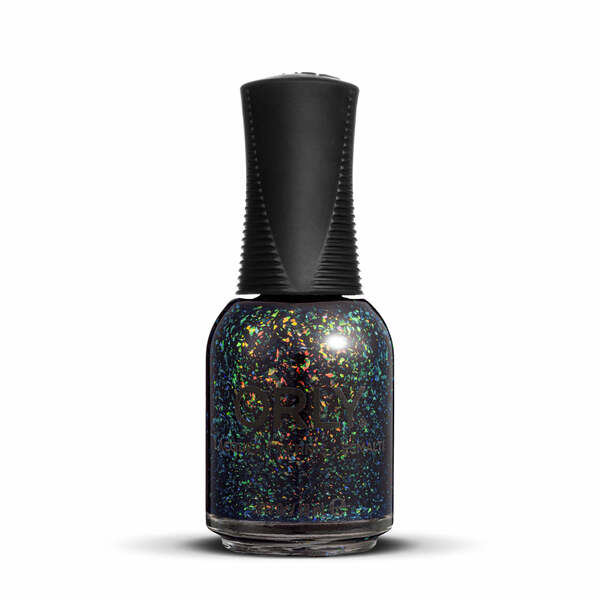 Nail polish swatch / manicure of shade Orly Midnight stars