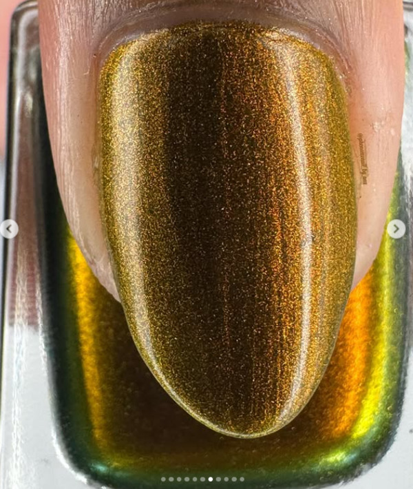 Nail polish swatch / manicure of shade Lilypad Lacquer A Dark Place