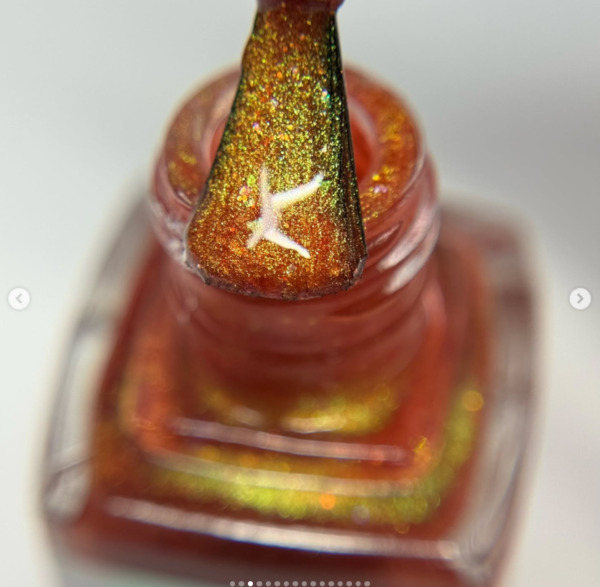 Nail polish swatch / manicure of shade Lilypad Lacquer One Two Freddy's Coming For You