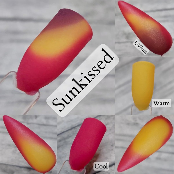 Nail polish swatch / manicure of shade Sensations of the Eye Sunkissed