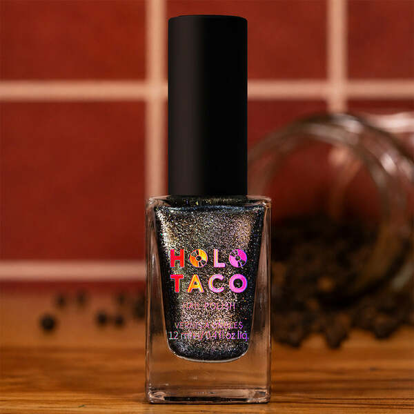 Nail polish swatch / manicure of shade Holo Taco Cast Iron