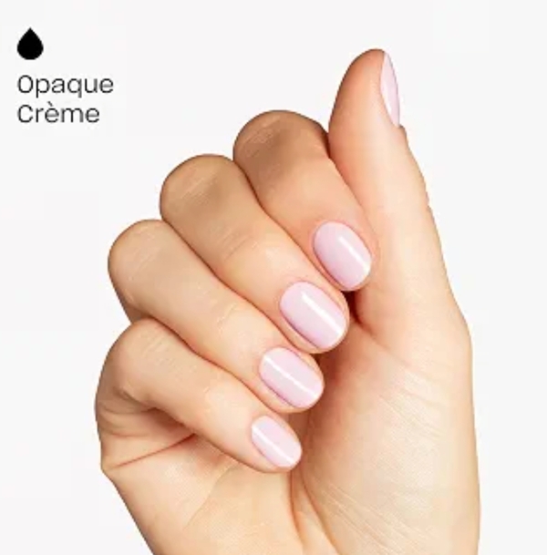 Nail polish swatch / manicure of shade OPI Infinite Shine Lavender Bath