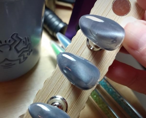 Nail polish swatch / manicure of shade Bevimee Light Blue