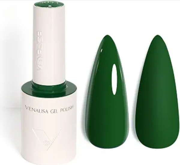 Nail polish swatch / manicure of shade Venalisa Emerald Green