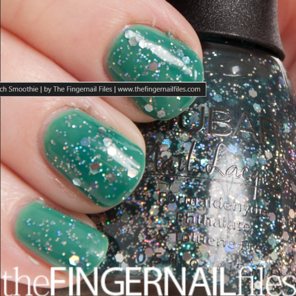 Nail polish swatch / manicure of shade Nubar Sour Candy