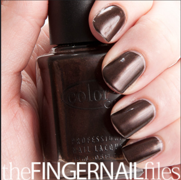 Nail polish swatch / manicure of shade Color Club Nothing But Truffle