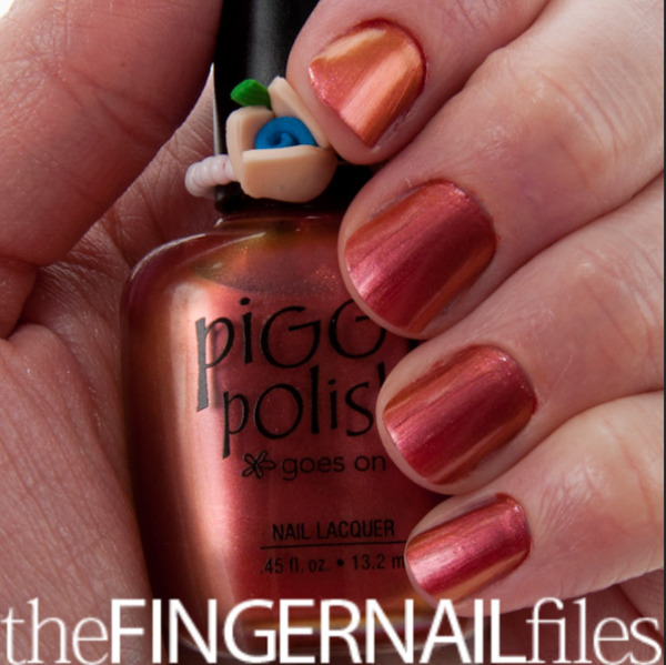 Nail polish swatch / manicure of shade Piggy Polish The Right to Bare Feet