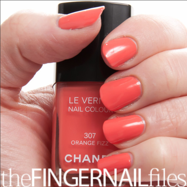 Nail polish swatch / manicure of shade Chanel Orange Fizz