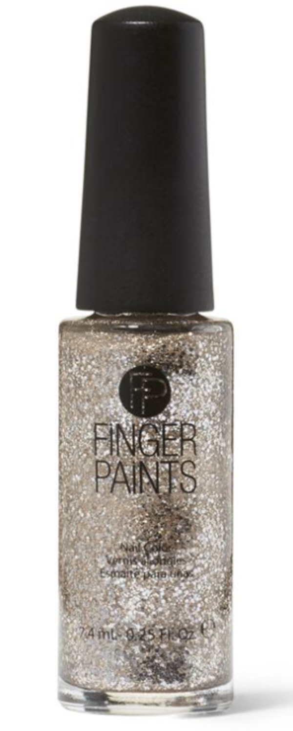 Nail polish swatch / manicure of shade FingerPaints He-Art Of Gold