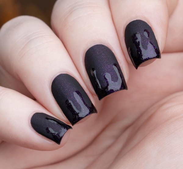 Nail polish swatch / manicure of shade Live Love Polish Raven