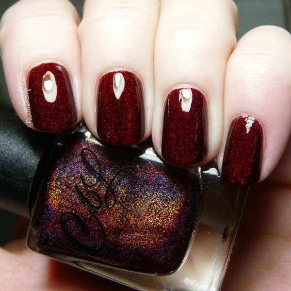 Nail polish swatch / manicure of shade Colors by Llarowe Love, Actually