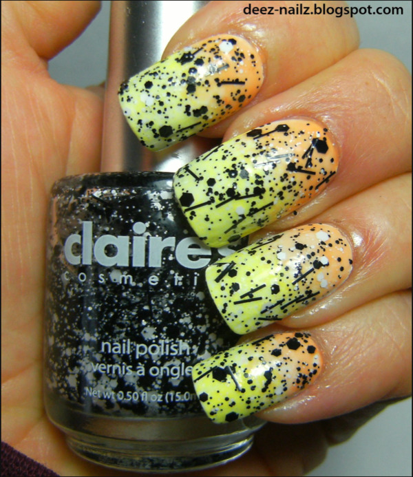 Nail polish swatch / manicure of shade Claire's Splatter Paint