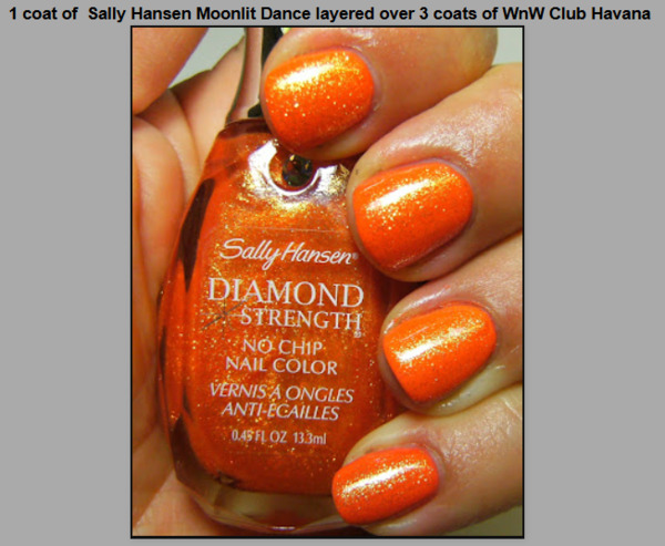 Nail polish swatch / manicure of shade Sally Hansen Moonlit Dance