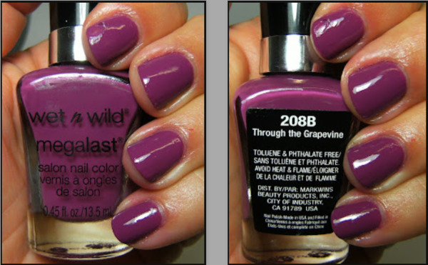 Nail polish swatch / manicure of shade wet n wild Through the Grapevine (208B)