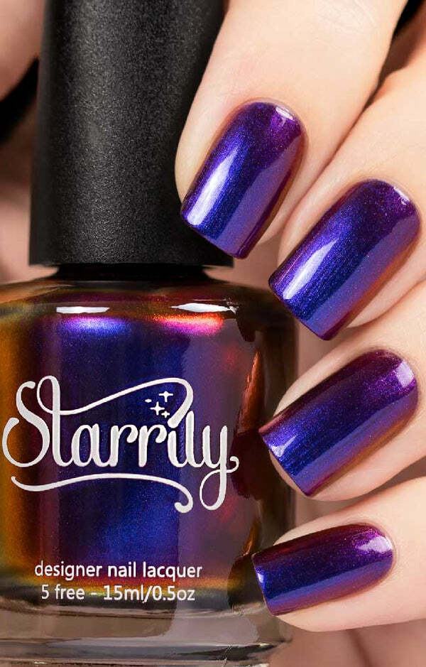Nail polish swatch / manicure of shade Starrily Raven