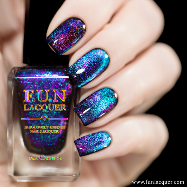 Nail polish swatch / manicure of shade FUN Lacquer Interstellar Crush