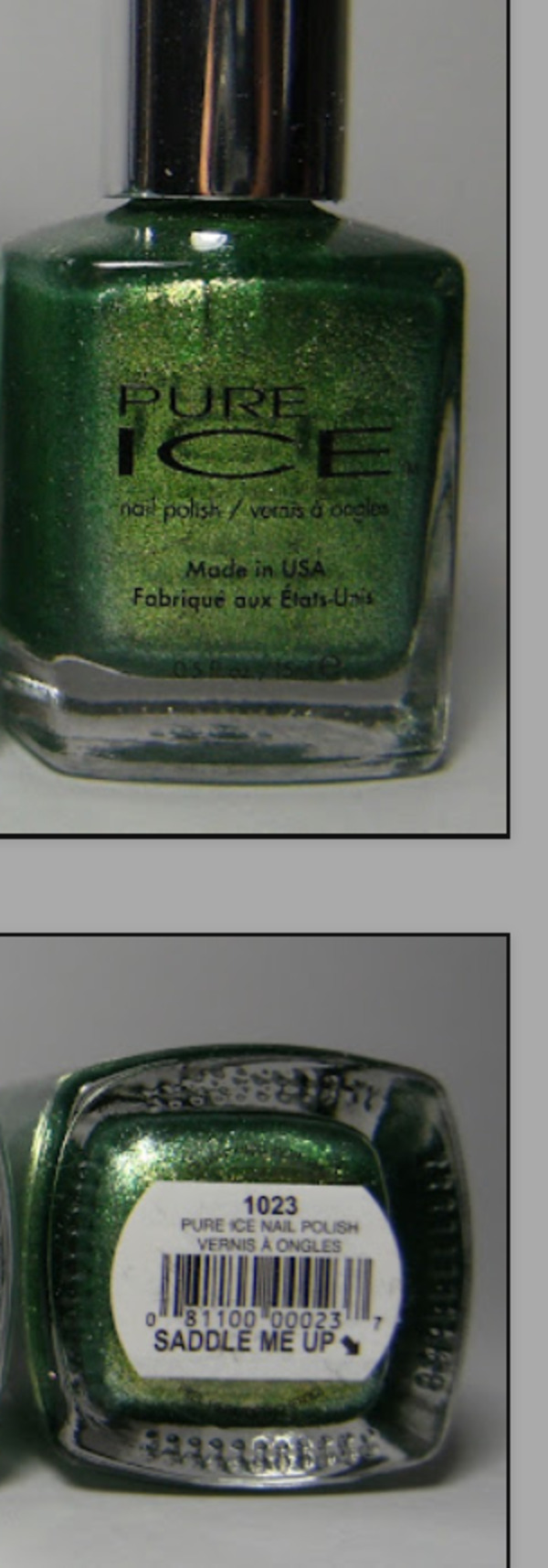 Nail polish swatch / manicure of shade Pure Ice Saddle Me Up