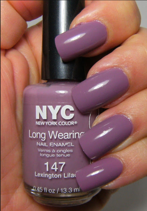 Nail polish swatch / manicure of shade NYC Lexington Lilac