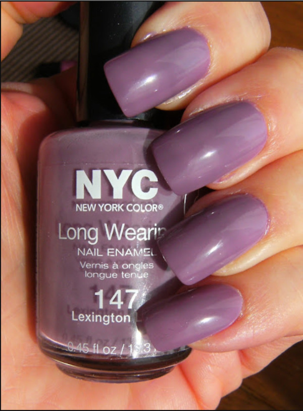 Nail polish swatch / manicure of shade NYC Lexington Lilac