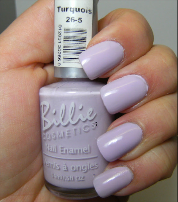 Nail polish swatch / manicure of shade Billie Cosmetics Turquois