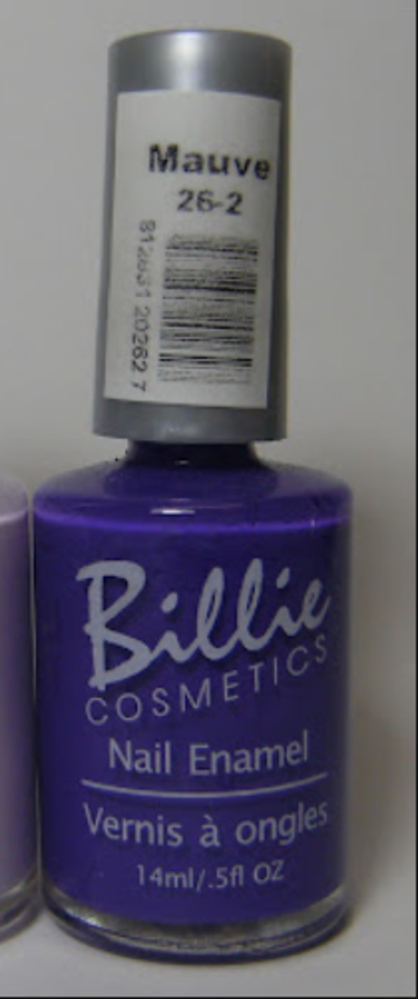 Nail polish swatch / manicure of shade Billie Cosmetics Mauve