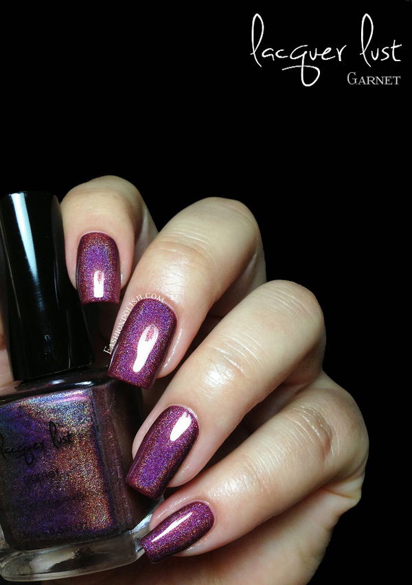 Nail polish swatch / manicure of shade Lacquer Lust Garnet