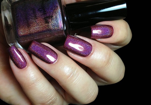 Nail polish swatch / manicure of shade Lacquer Lust Garnet
