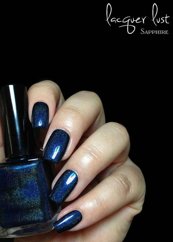 Nail polish swatch / manicure of shade Lacquer Lust Sapphire