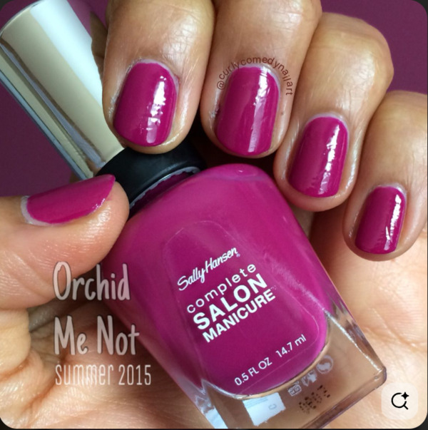 Nail polish swatch / manicure of shade Sally Hansen Orchid Me Not