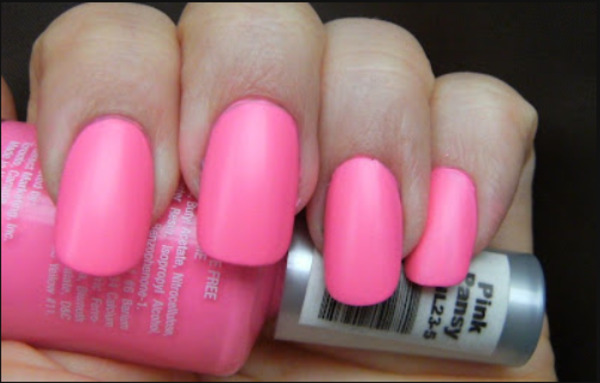 Nail polish swatch / manicure of shade Billie Cosmetics Pink Pansy